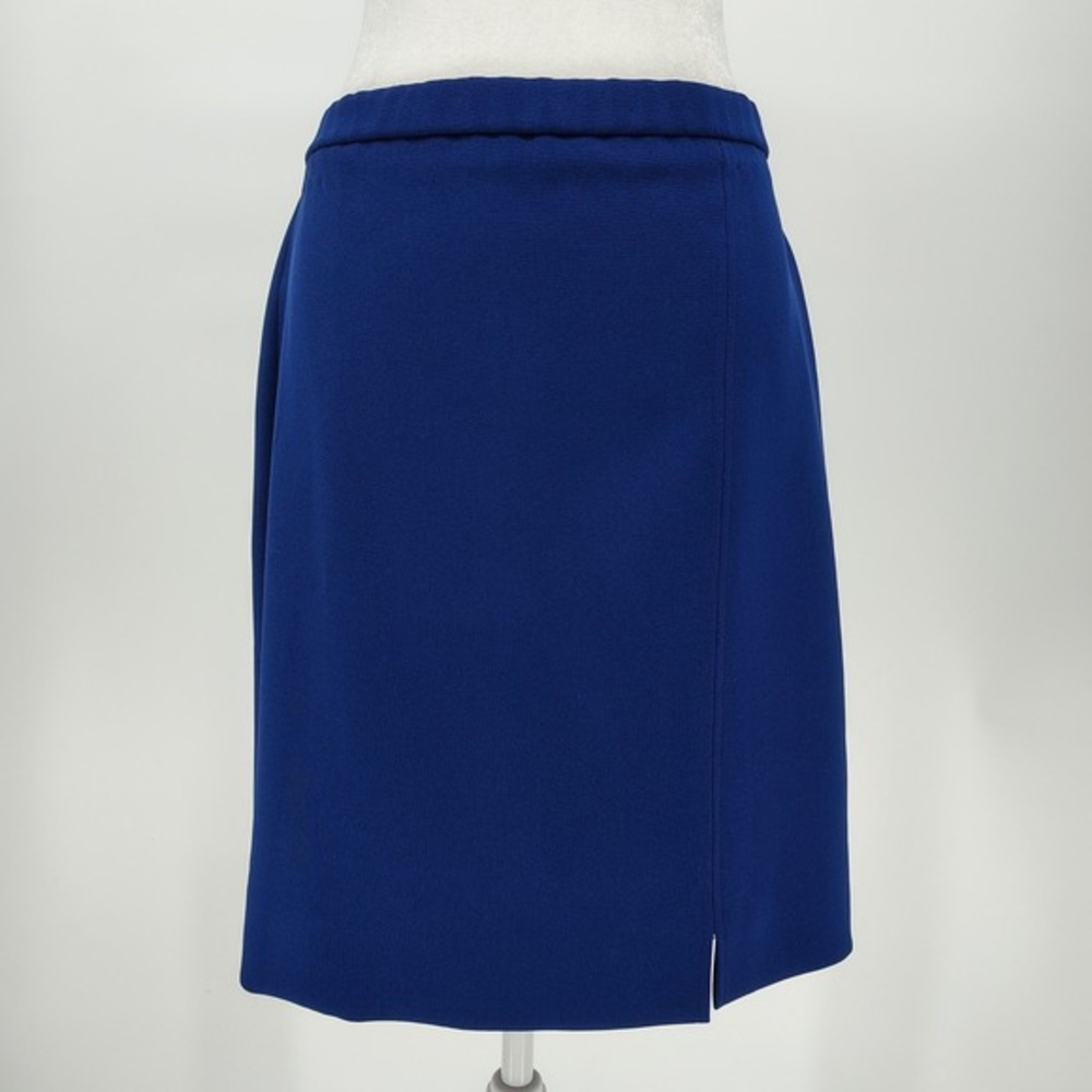 Vintage 80s CIRCE Beverly Hills Skirt Size 9/10 Royal Blue Business Casual Retro